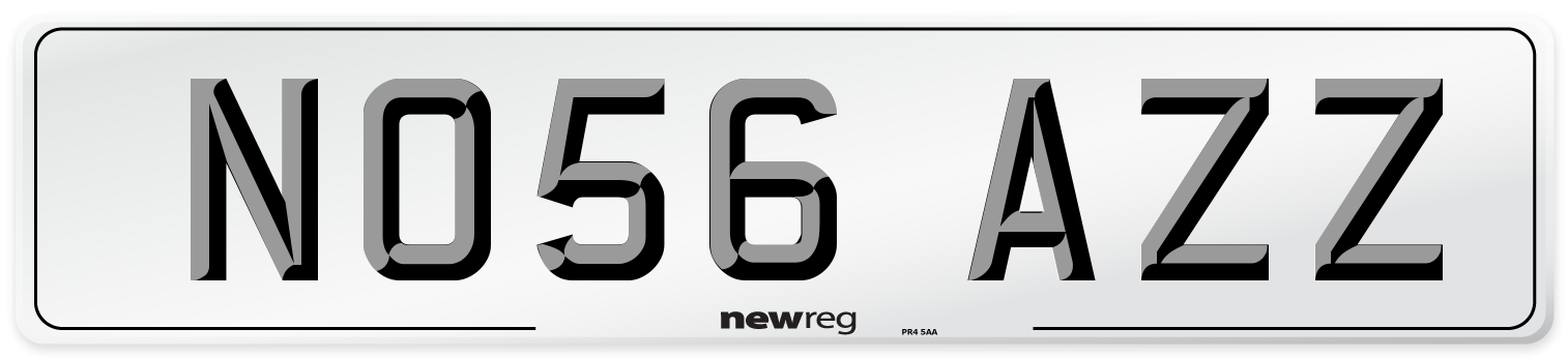 NO56 AZZ Number Plate from New Reg